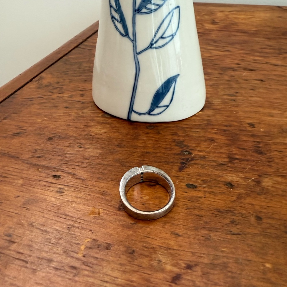Exquisite Turquoise CZ Silver Ring - Picture 3 of 5